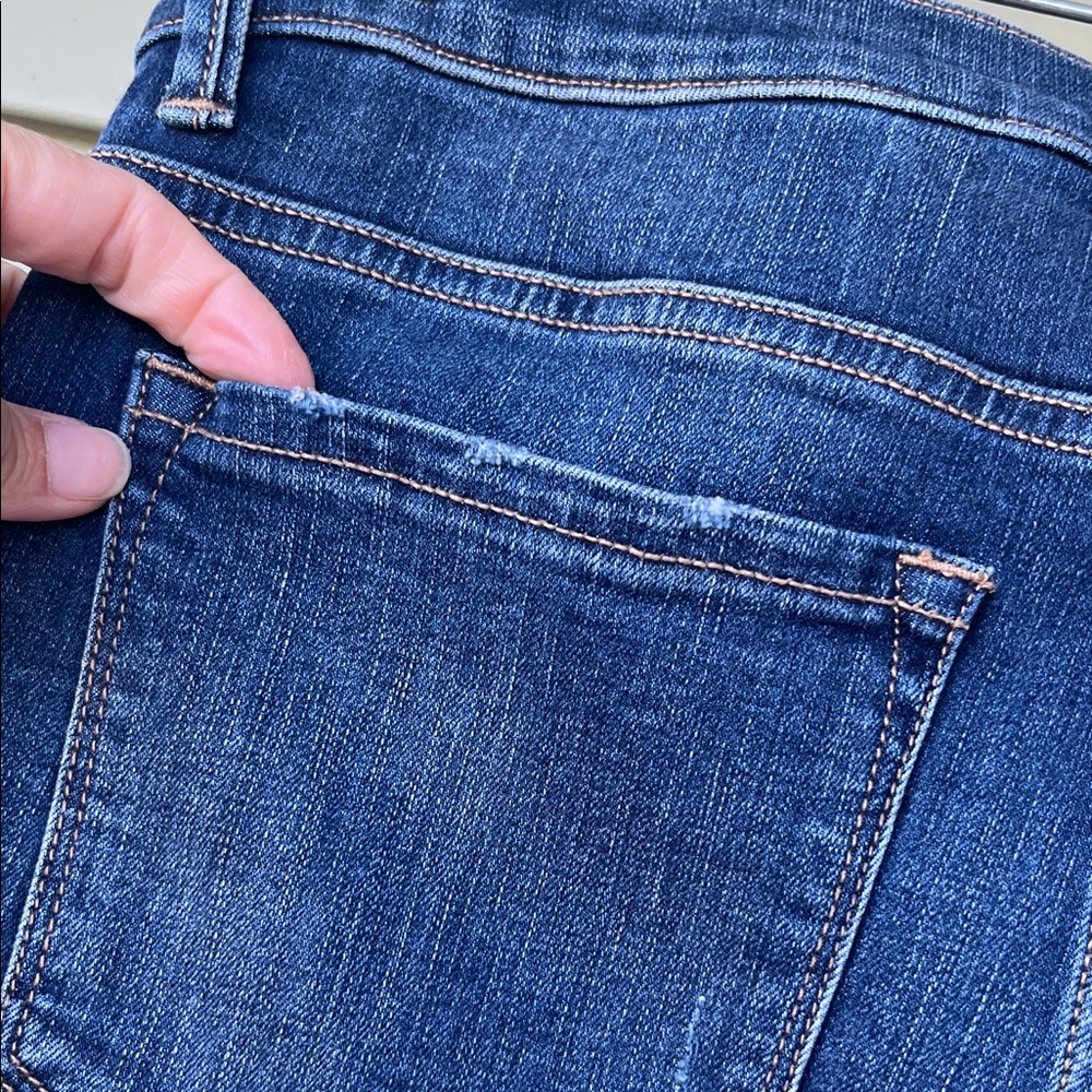 Like new Sneak Peek Indigo Straight Leg mid rise Jeans with Side Stripe - Picture 9 of 16
